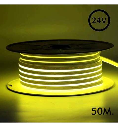 [neony] Tira LED Neón 24V 50m / rollo yellow