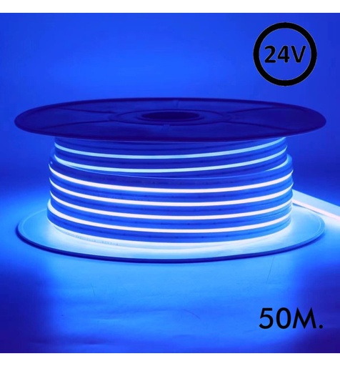 [neonac] Tira LED Neón 24V 50m / rollo azul cielo